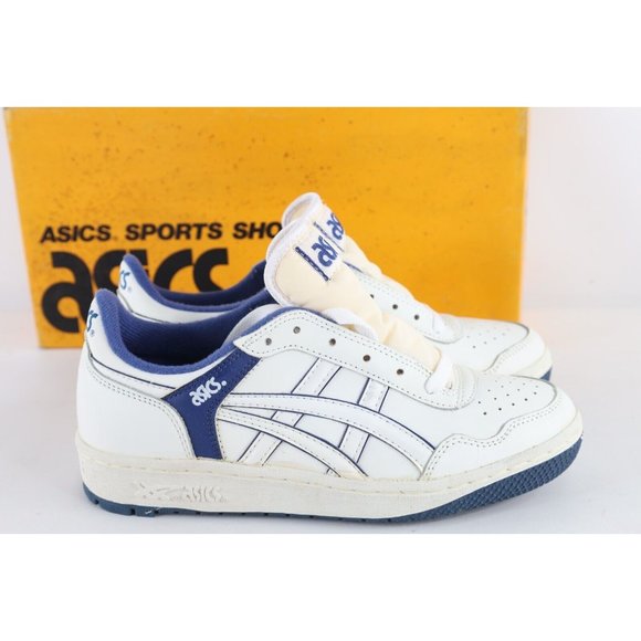 NOS Vintage 90s Asics Mens 6.5 Spell Out Outrage Lo Sneakers Shoes White Blue main image 10